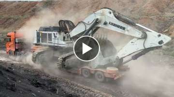Loading & Transporting The Liebherr 984 On Site - Sotiriadis/Labrianidis Mining Works - 4k