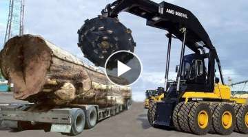 Incredible Dangerous Excavator Cutting Tree Machines Working - Fastest Chainsaw Felling Tree Mach...