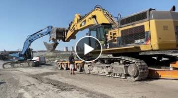 Loading And Transporting The Caterpillar 365C Excavator - Fasoulas Heavy Transports