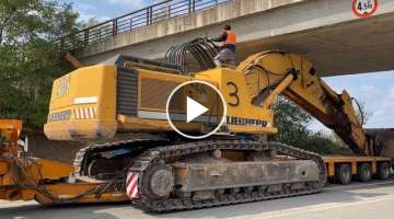 Loading & Transporting The Liebherr 974 Excavator With Goldhofer Trailer - Fasoulas Heavy Transpo...