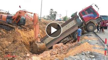 Incredible Trago Dump Truck Back Failed Heavy Help Hitachi Zaxis210lch Caterpillar 320D2
