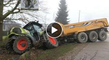 What Is He Doing? An Idiot On A Tractor In An EXTREME Situation! Tractors Vs Bulldozer!!! USA Pow...