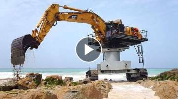 Extreme Dangerous Excavator Heavy Equipment Operator Skill Amazing Modern Construction Machiner...